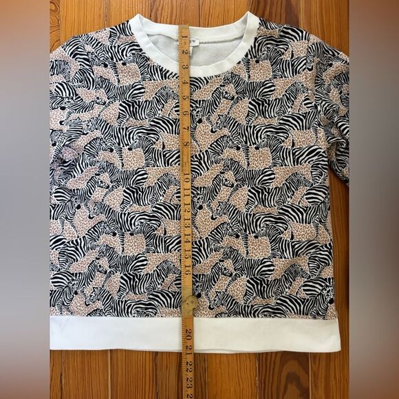 J Crew Zebra Print Sweatshirt - Picture 4 of 6